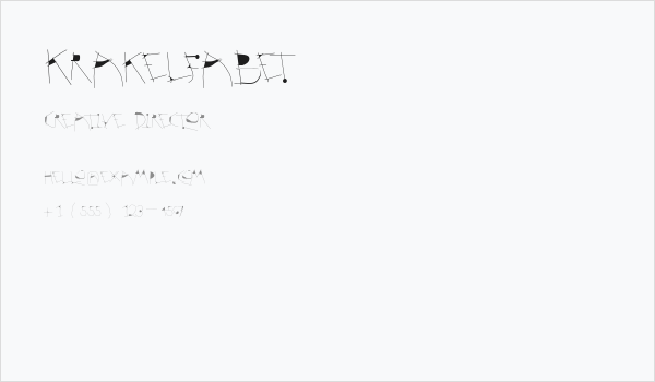 Krakelfabet Business Card