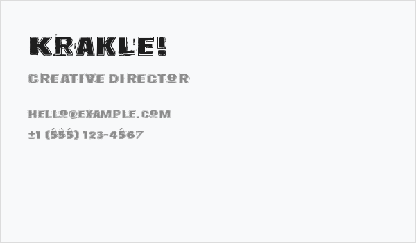 Krakle! Business Card
