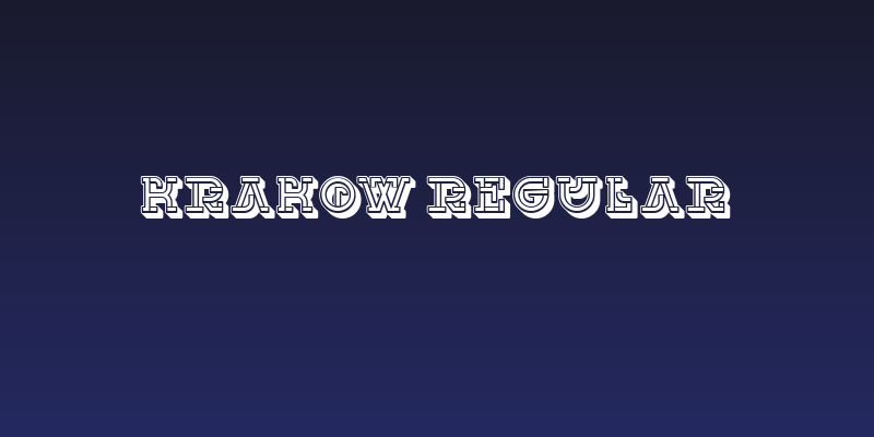 Krakow Regular Social Header