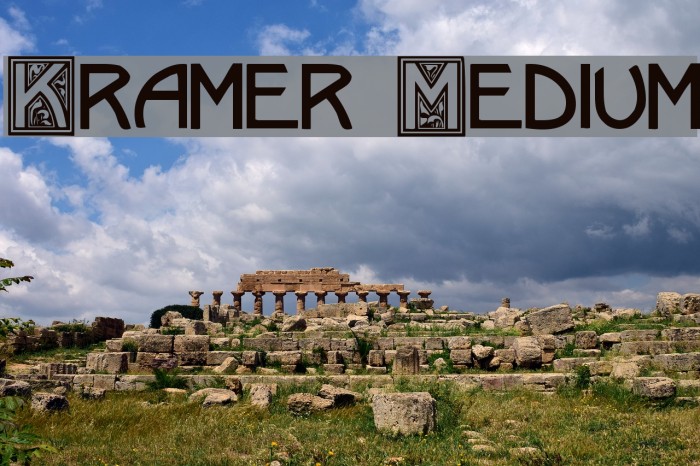 Kramer Medium Font examples
