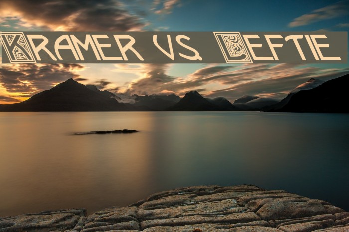 Kramer vs. Leftie Font examples