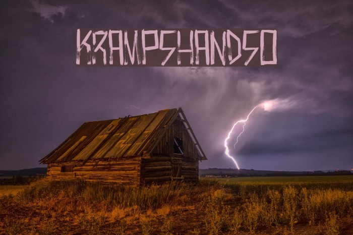 KrampsHandso फ़ॉन्ट examples