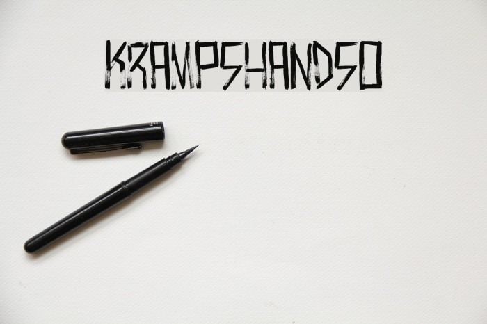 KrampsHandso फ़ॉन्ट examples
