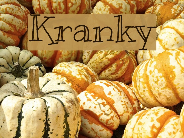 Kranky Font examples