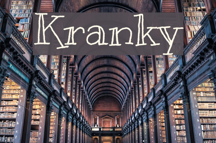 Kranky Font examples