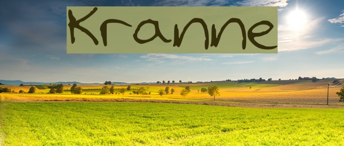 Kranne Font examples