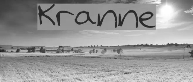 Kranne خط examples