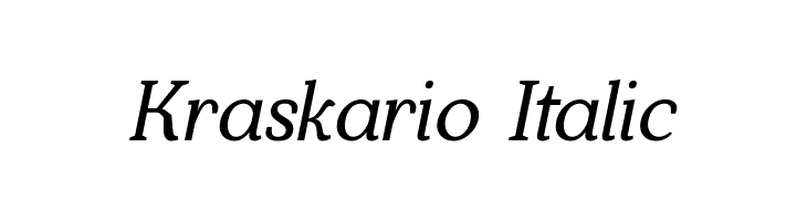 Kraskario Italic Font
