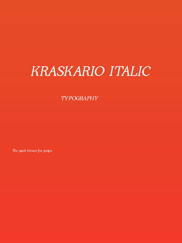 Kraskario Italic Poster