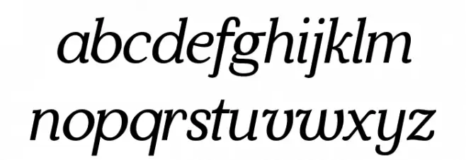 Kraskario Italic फ़ॉन्ट लोअरकेस