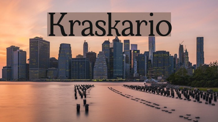 Kraskario Font examples