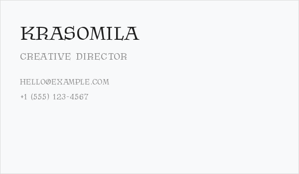 Krasomila Business Card