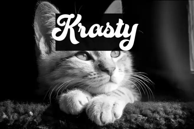 Krasty Font examples