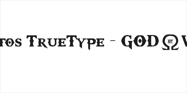 Kratos TrueType - GOD $ WAR Logo