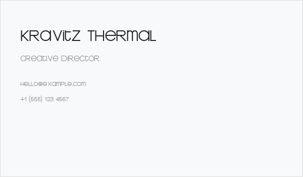 Kravitz Thermal Business Card