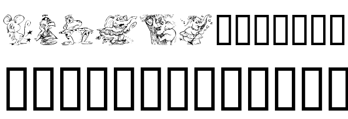 Krazy Kritters Font LOWERCASE