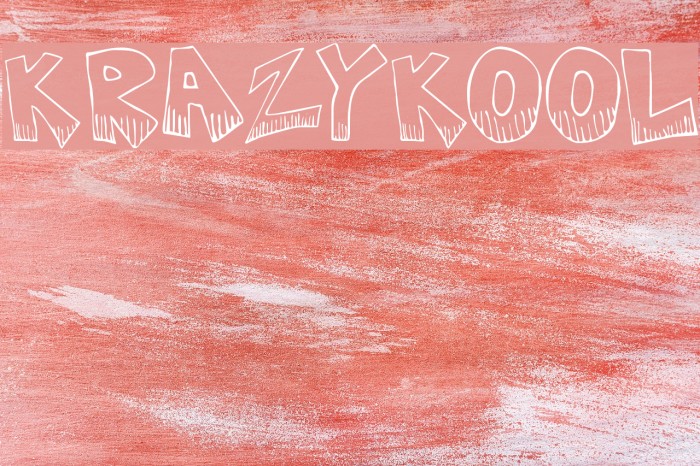KrazyKool Font examples