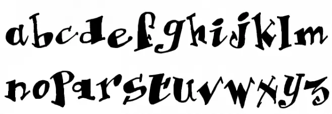 Krazy خط أحرف صغيرة