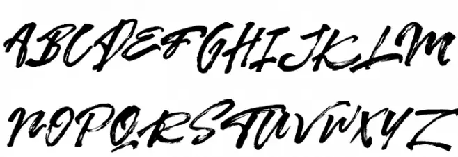 Kreakers Brush 字体 大写