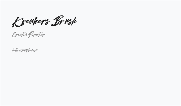 Kreakers Brush Business Card