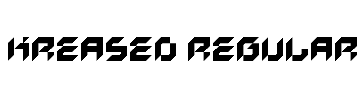 Kreased Regular फ़ॉन्ट