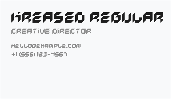 Kreased Regular Business Card
