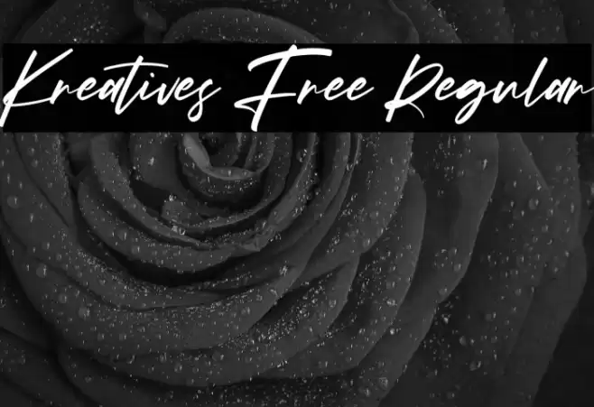 Kreatives Free Regular Font examples