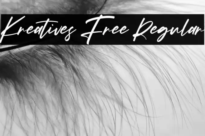 Kreatives Free Regular Font examples