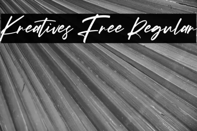Kreatives Free Regular Font examples