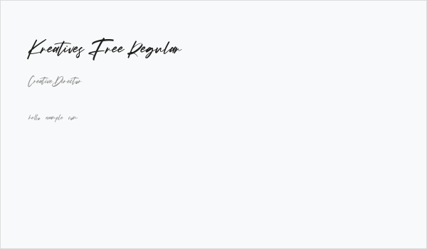 Kreatives Free Regular Business Card