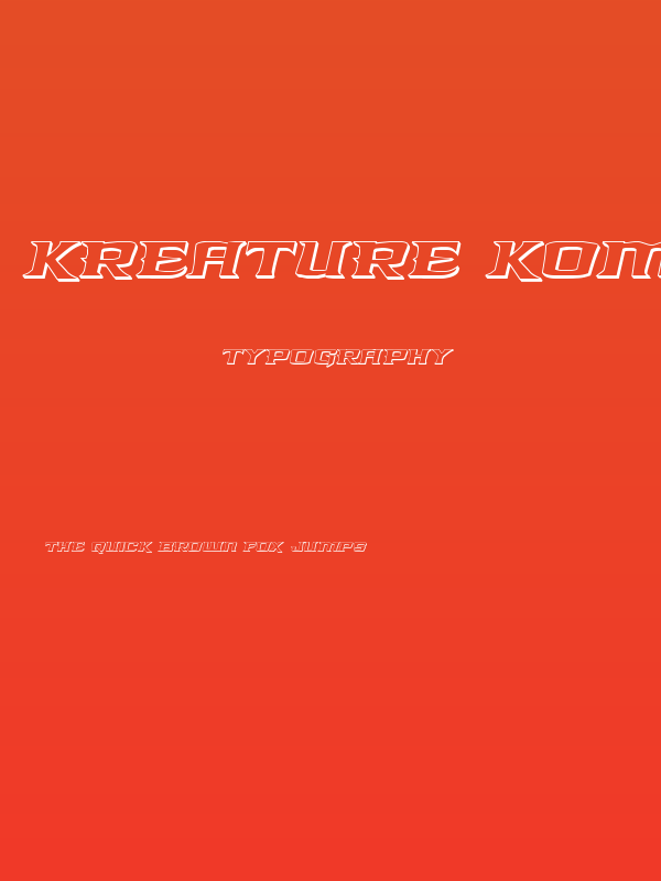 Kreature Kombat 3D Italic Poster
