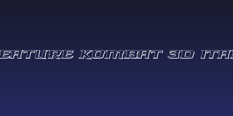 Kreature Kombat 3D Italic Social Header