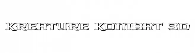 Kreature Kombat 3D  Скачать бесплатные шрифты