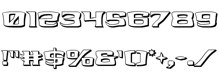 Kreature Kombat 3D Font OTHER CHARS