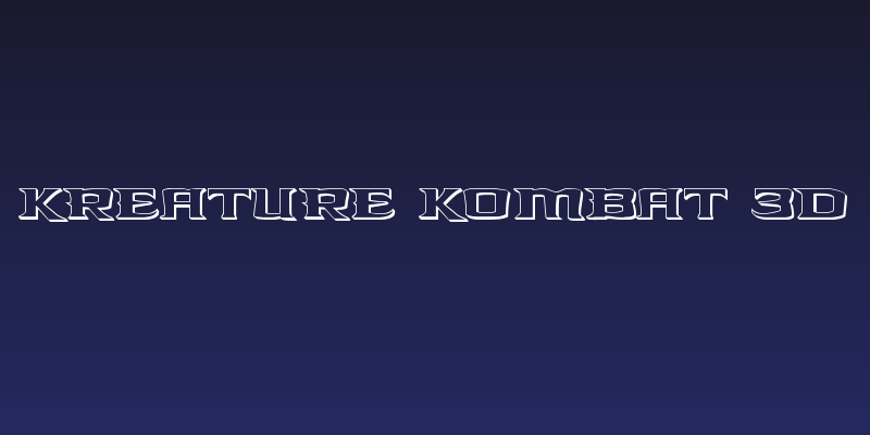 Kreature Kombat 3D Social Header
