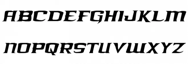 Kreature Kombat Condensed Italic フォント 大文字