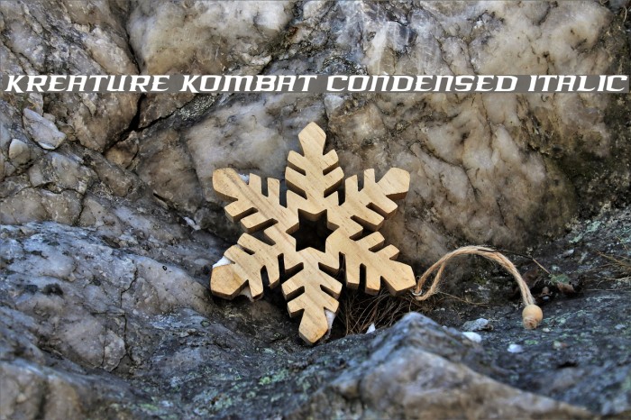 Kreature Kombat Condensed Italic Example 1