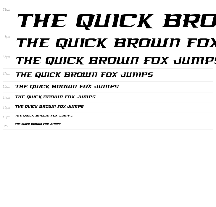 Kreature Kombat Condensed Italic Waterfall