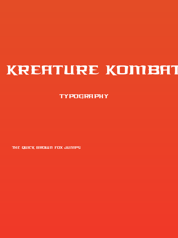 Kreature Kombat Condensed Poster