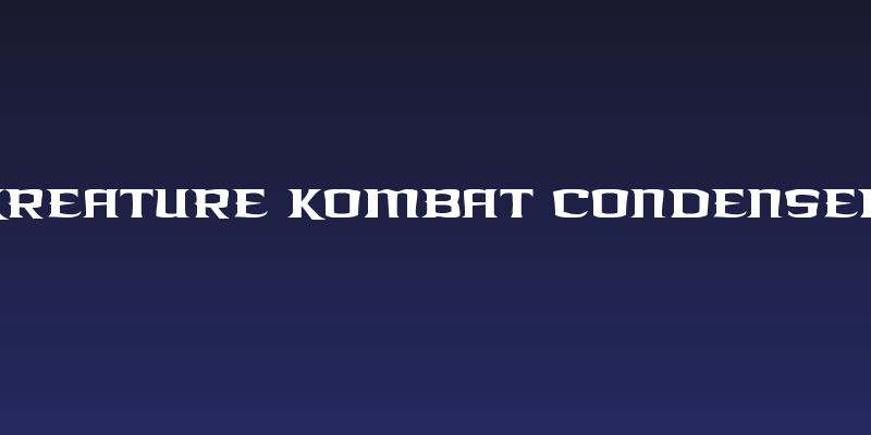 Kreature Kombat Condensed Social Header
