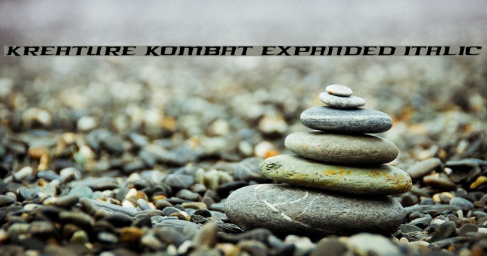 Kreature Kombat Expanded Italic Font examples