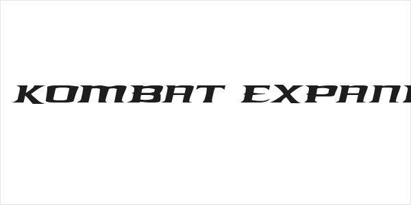 Kreature Kombat Expanded Italic Logo