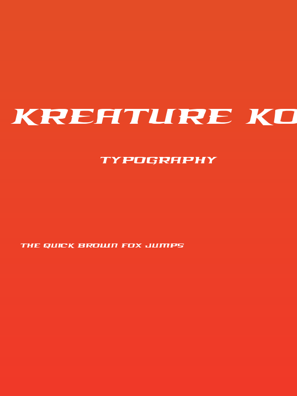Kreature Kombat Expanded Italic Poster