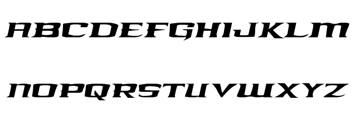 Kreature Kombat Expanded Italic Font LOWERCASE