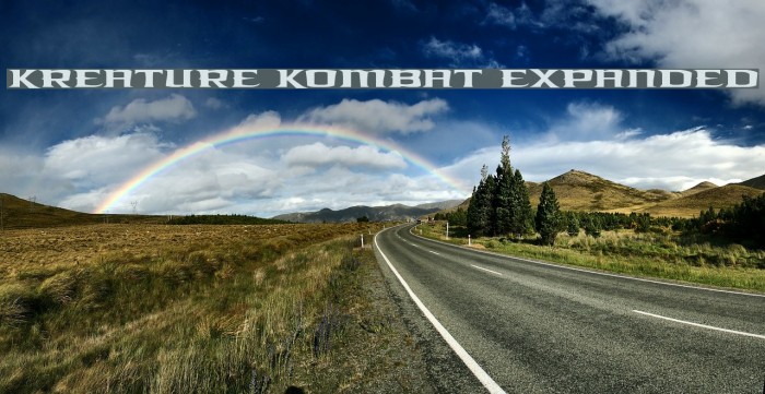 Kreature Kombat Expanded Font examples