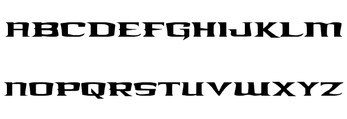Kreature Kombat Expanded Font LOWERCASE