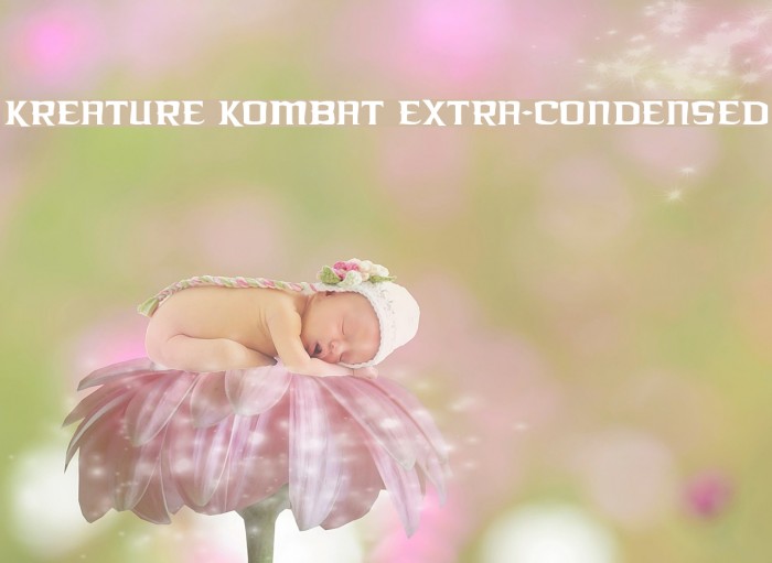 Kreature Kombat Extra-Condensed Font examples