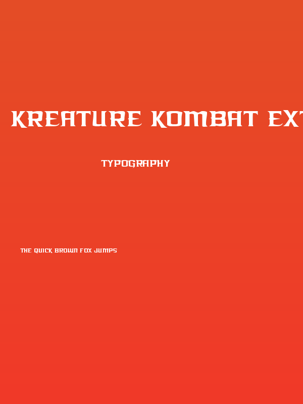 Kreature Kombat Extra-Condensed Poster