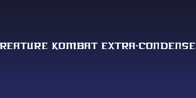 Kreature Kombat Extra-Condensed Social Header