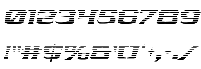 Kreature Kombat Gradient Italic Font OTHER CHARS